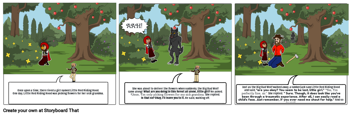 Little Red Riding Hood Part 1 Storyboard By 1d5ce224