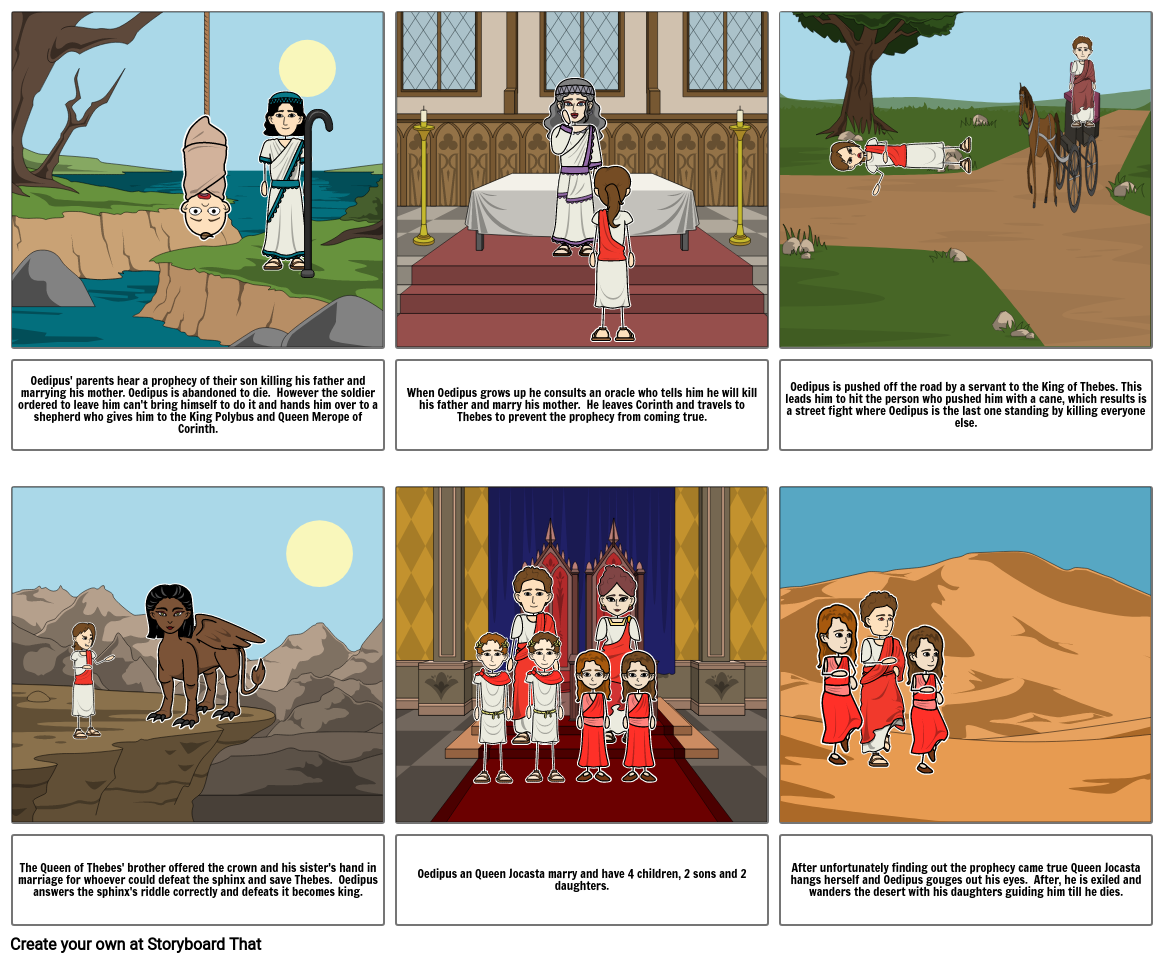 Oedipus Storyboard Storyboard by 1db365f3