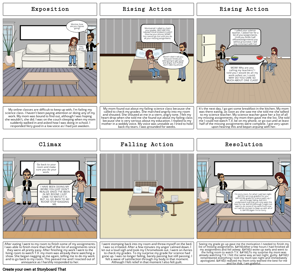 Autobiographical Essay Storyboard