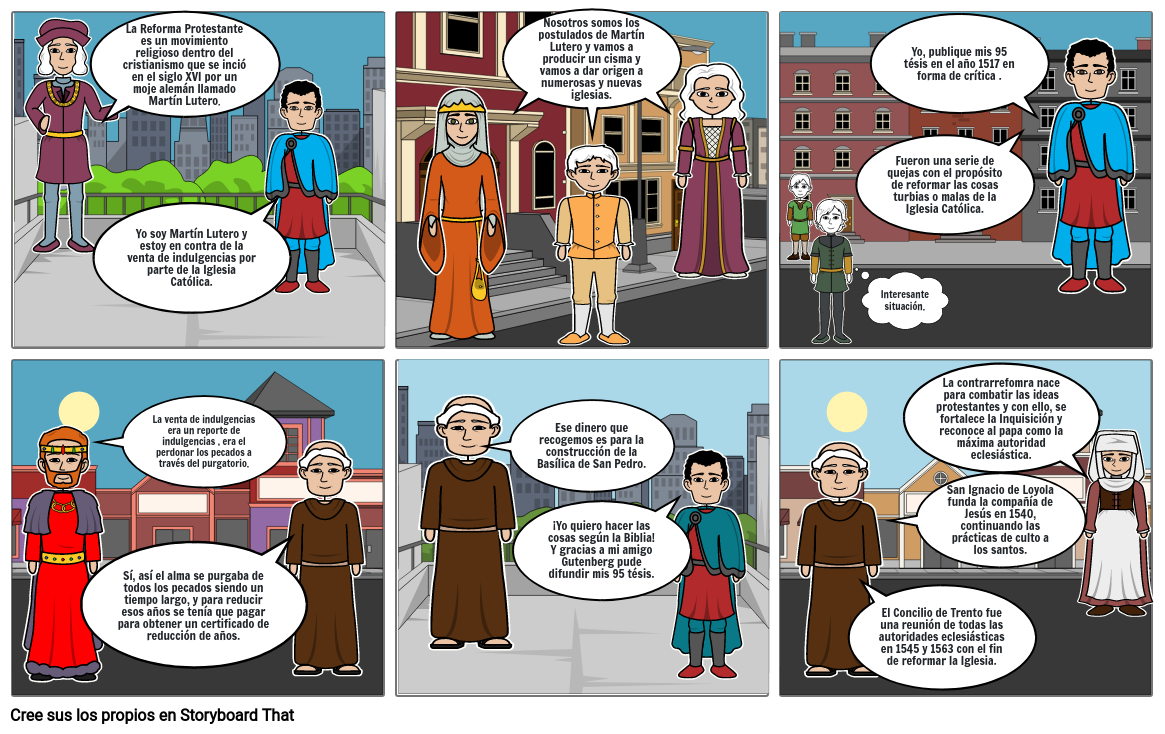 Reforma y Contrarreforma Protestante Storyboard