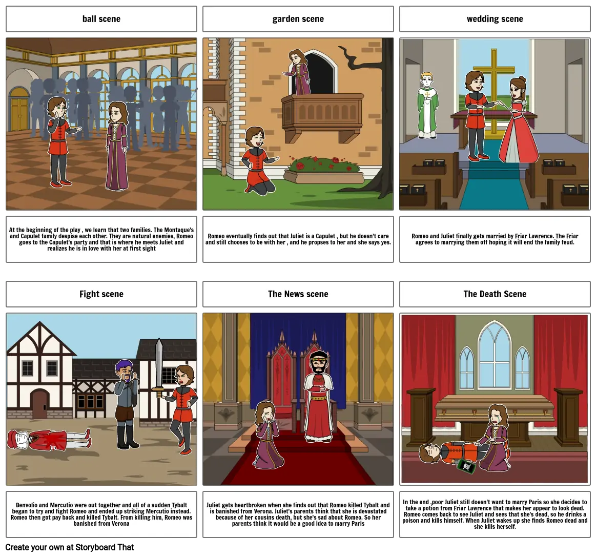 Romeo and Juliet Storyboard Storyboard por 1de9f76b