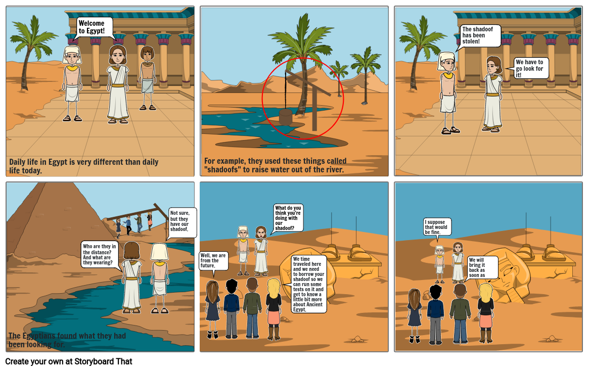 Daily Life In Egypt Storyboard By 1e4019cd