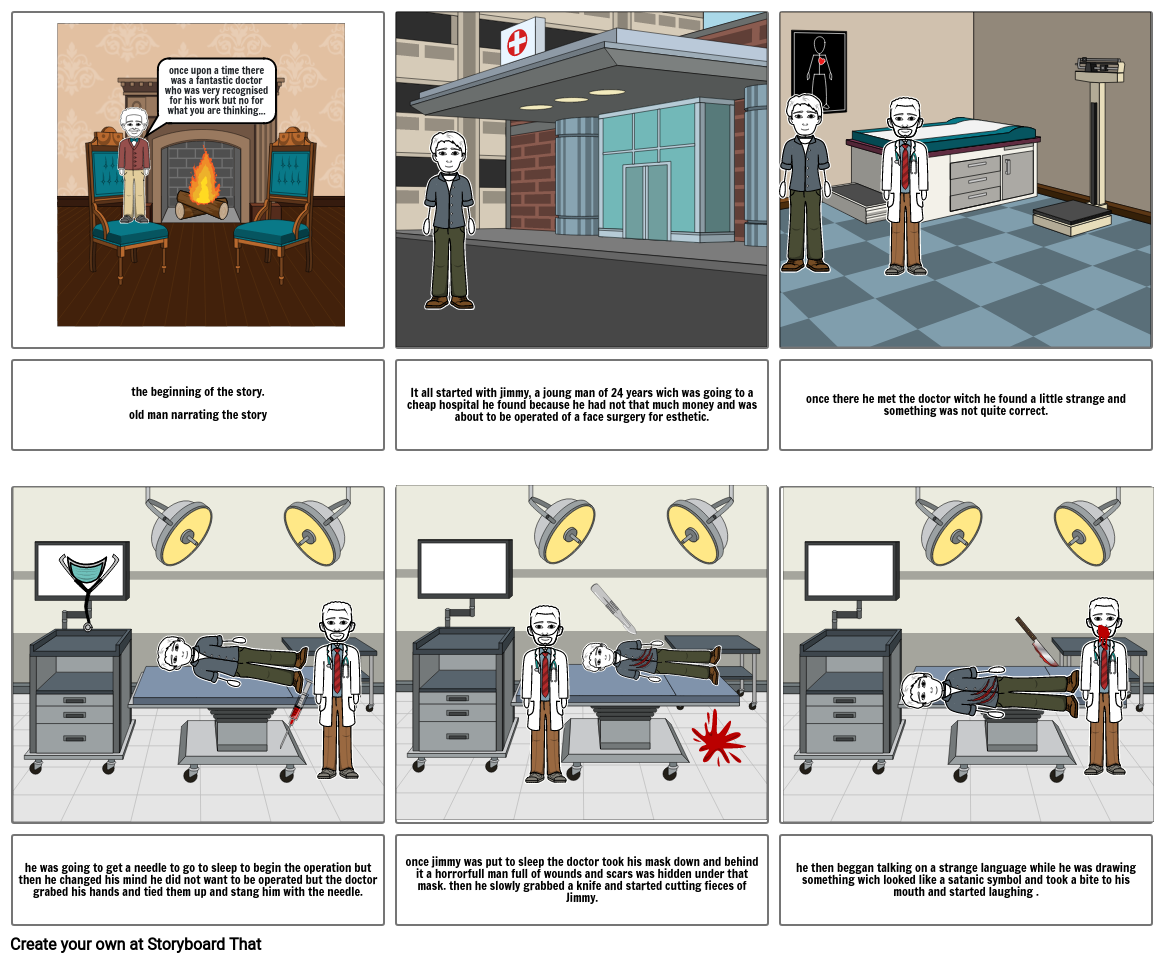 tales of horror storyboard