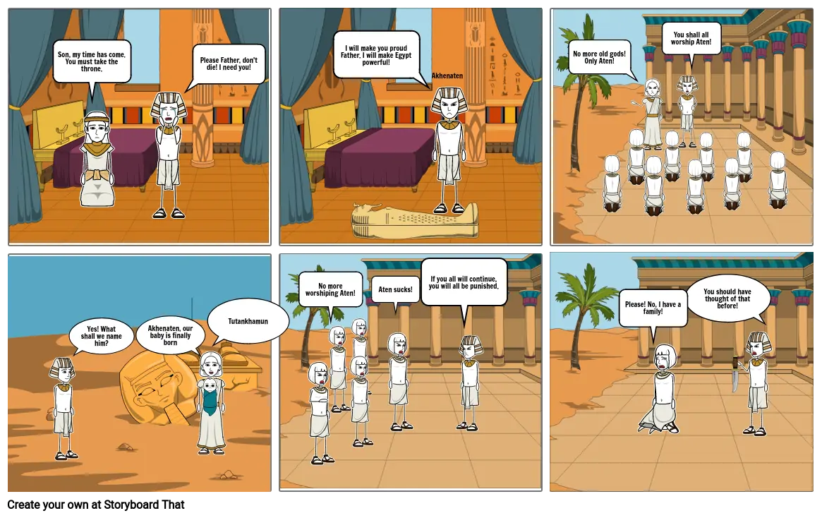 Ancient Egypt Comic Strip