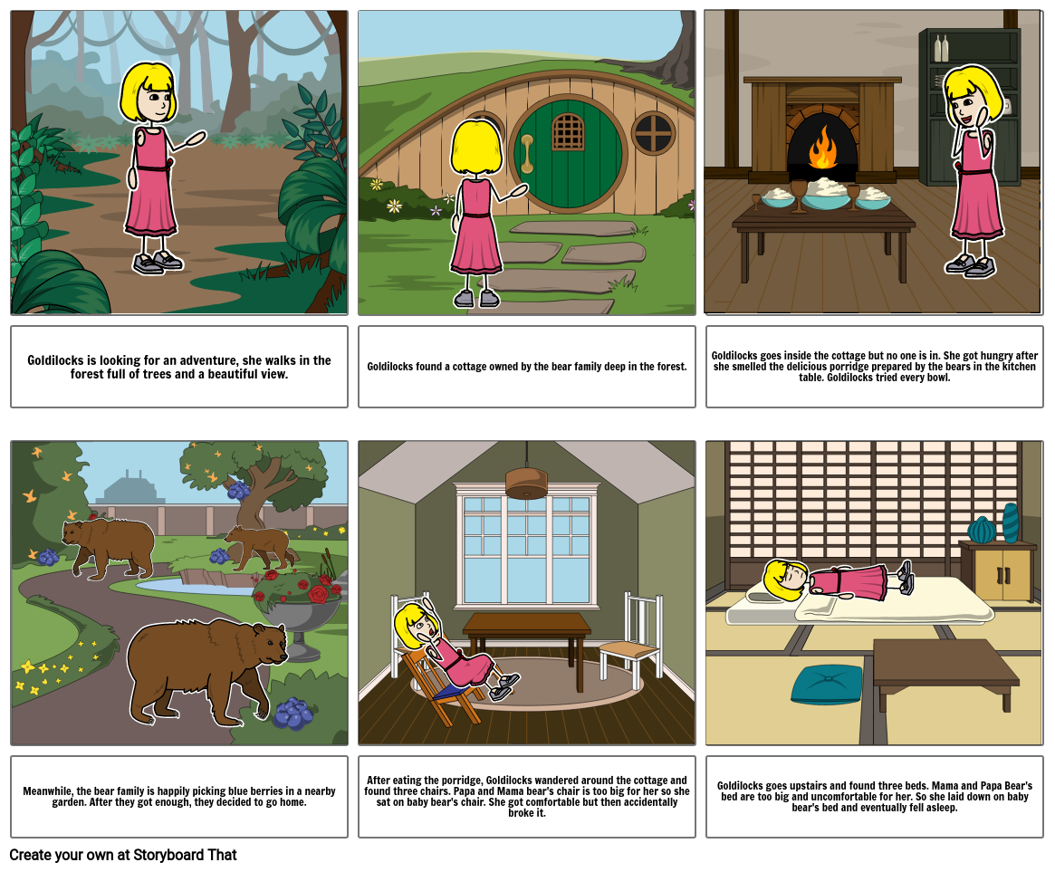 Goldilocks and the Three Bears Storyboard by 1eafc817