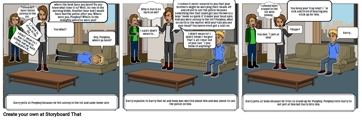 Outsiders chapter 3 Storyboard von 1eb56852