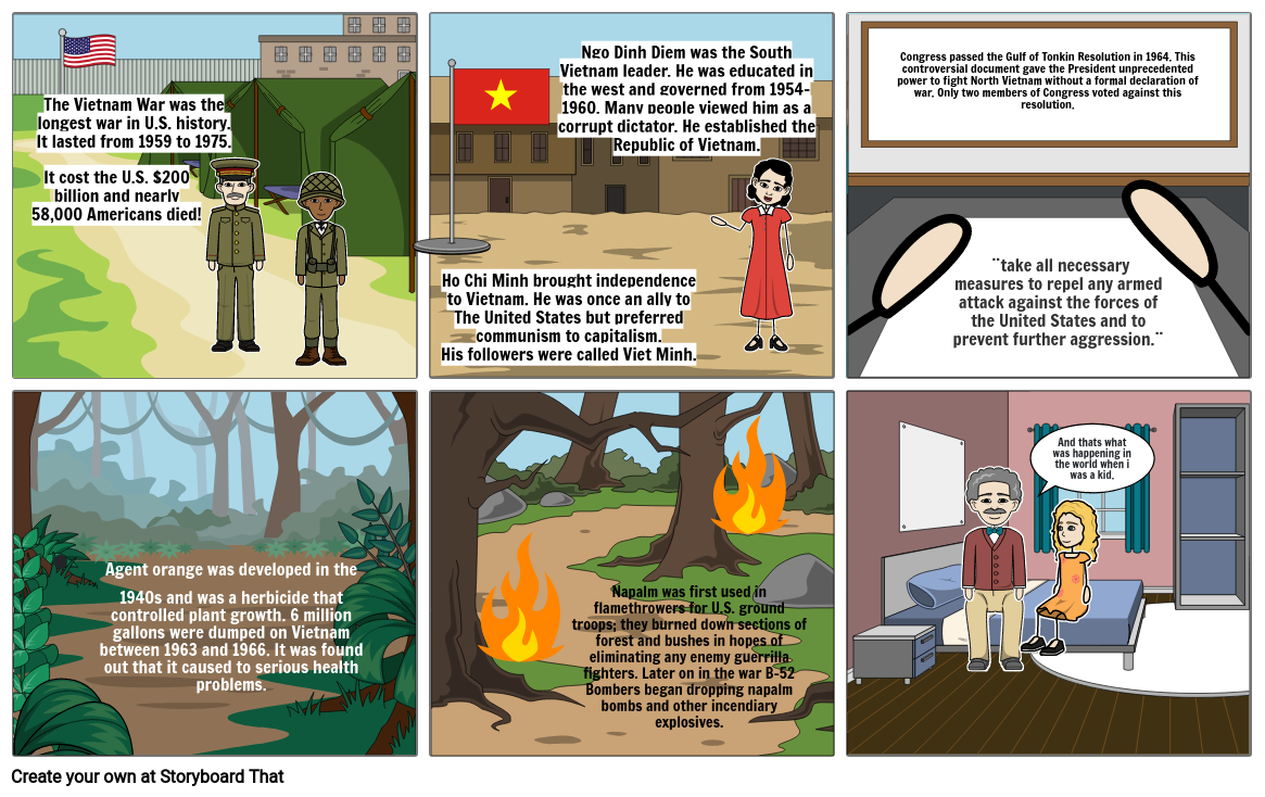Vietnam war comic strip Storyboard by 1ed60ea2