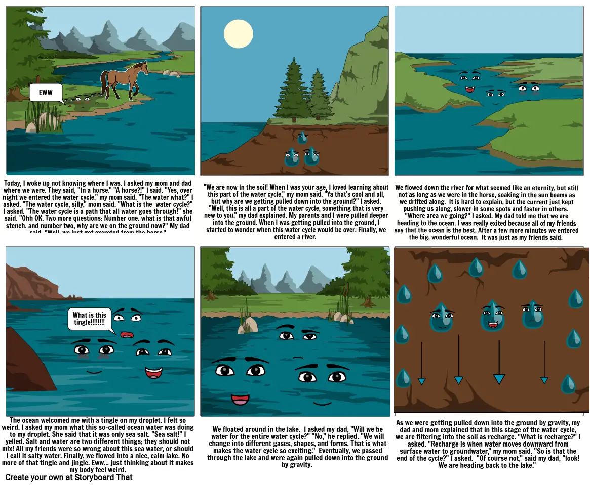 Learning The Water Cycle Storyboard By 1f2ca491