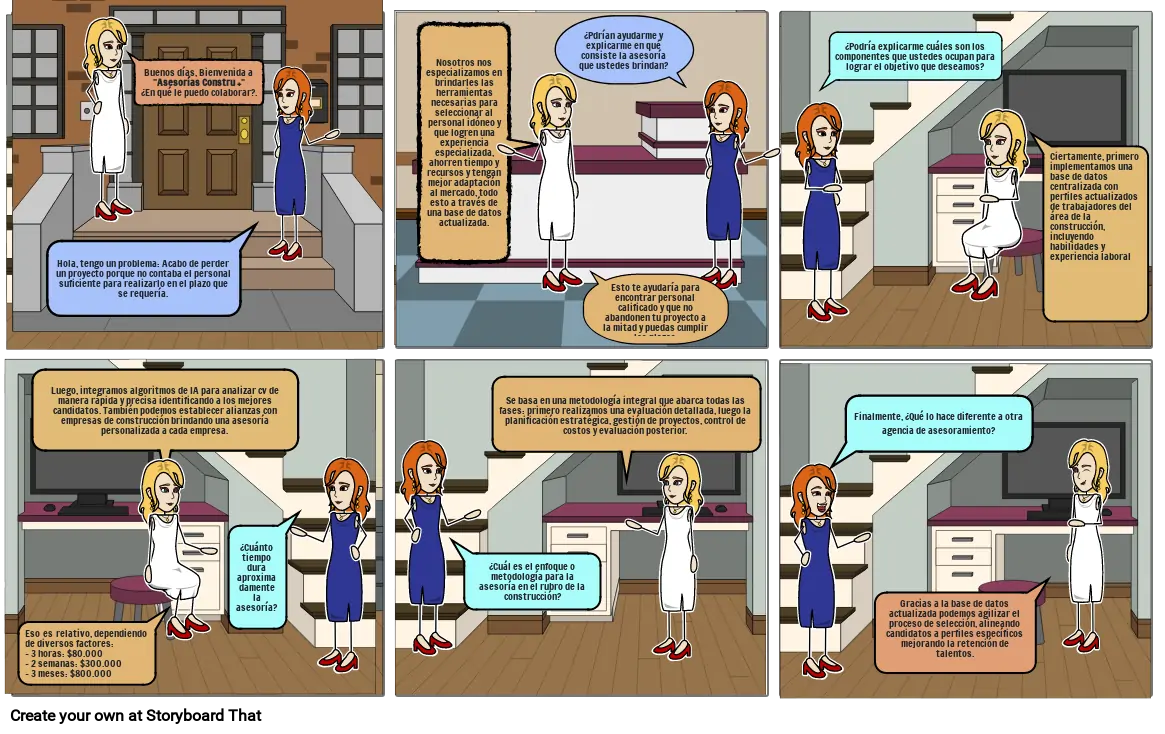 Storyboard agencia asesoramiento