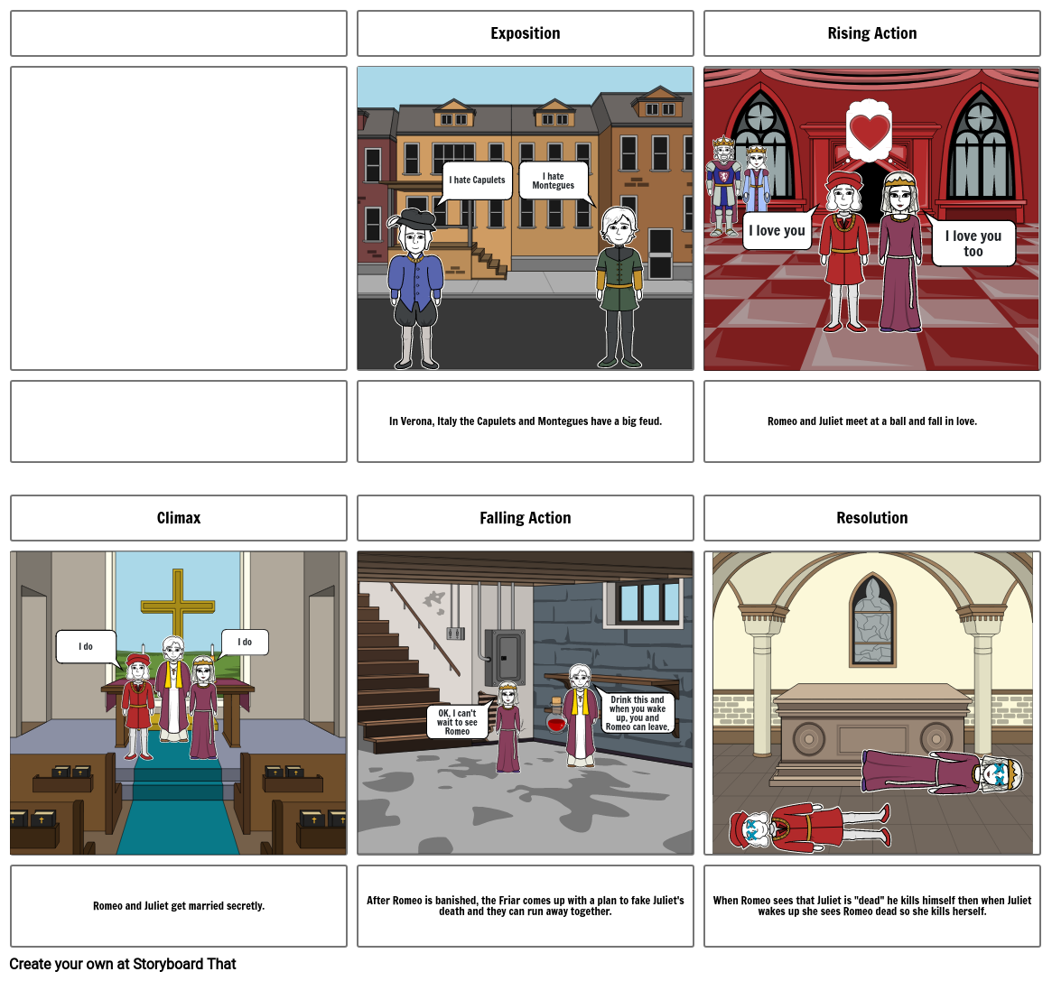 Romeo and Juliet Storyboard by 1f9df213