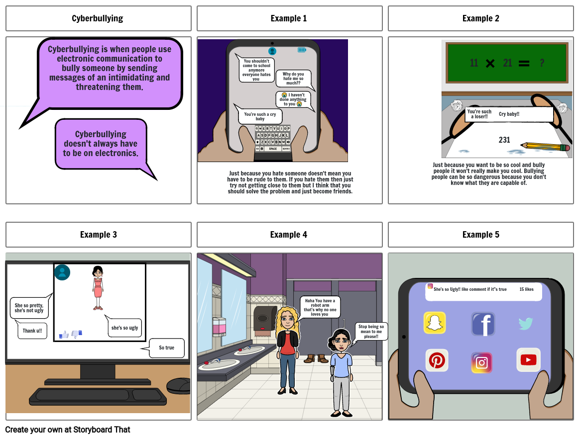 Cyberbullying Storyboard by 1fae906a