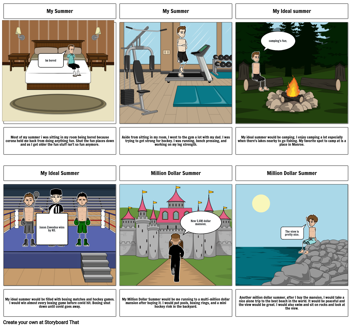 Best summer ever storyboard Storyboard by 1fc9e3d6