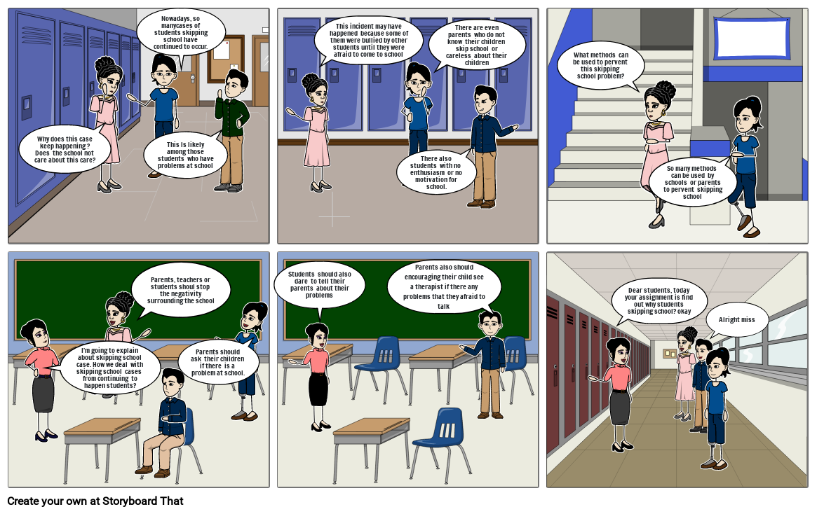 Skipping School Prevention Storyboard by 1fd83f32