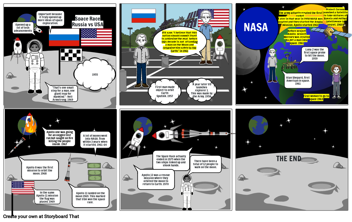 Space Race children's book Storyboard by 1fe0b51e
