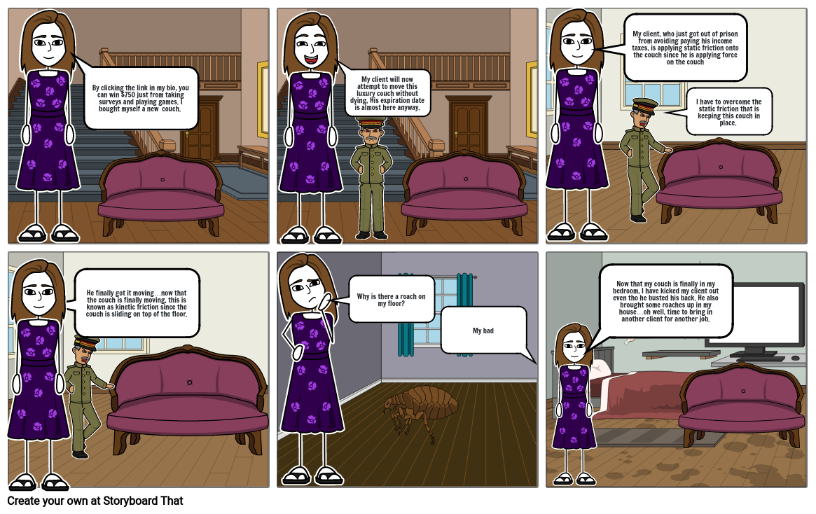 Physics Comic Strip Storyboard by 1fe40dba