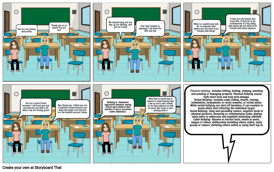 Friendship Storyboard Project Storyboard by 1ff5dc6a