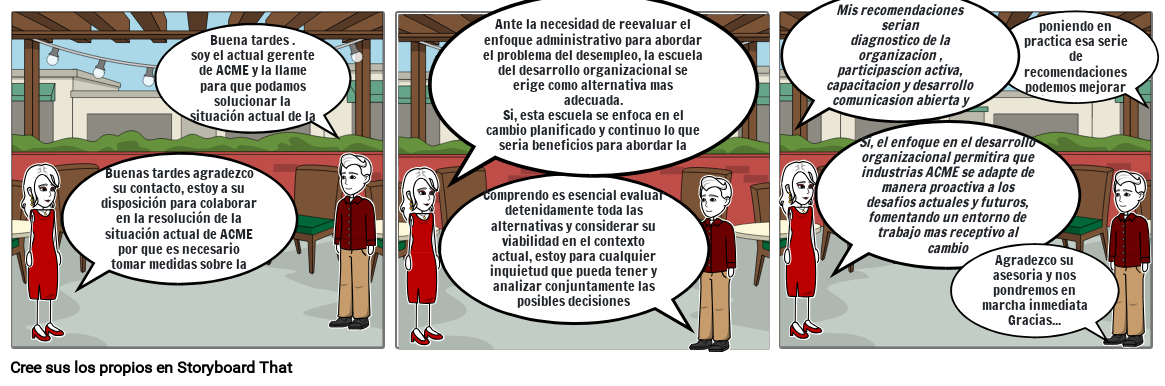 Escuela de Desarrollo Organizacional en industrias ACME