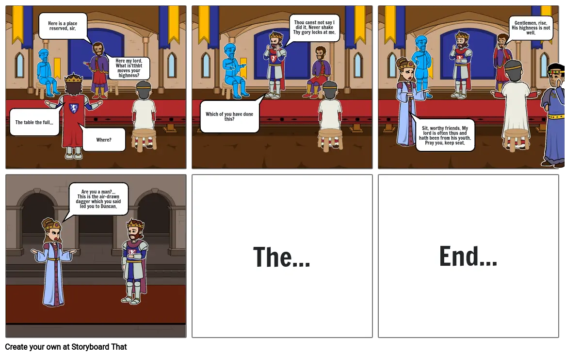 Macbeth Theme Comic Strip: Act 3, Scene 4