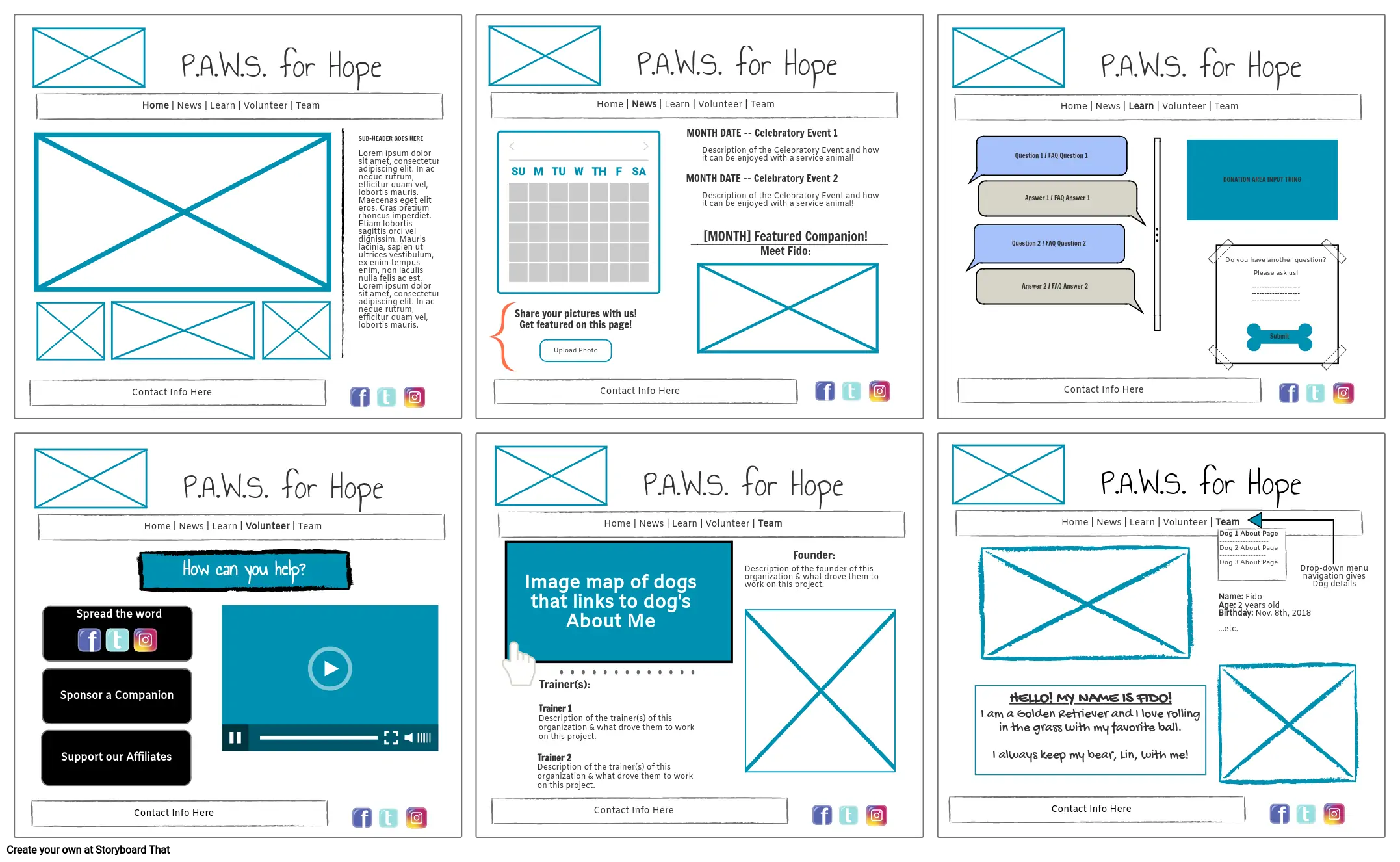 PAWS for Hope Storyboard por 2024a511