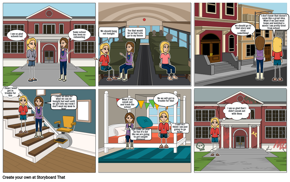 Peer Pressure Comic Strip Storyboard By 2026ewilson 