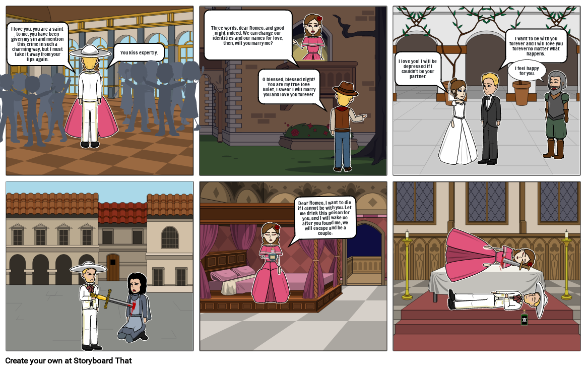 Romeo And Juliet Storyboard By 20xmeng