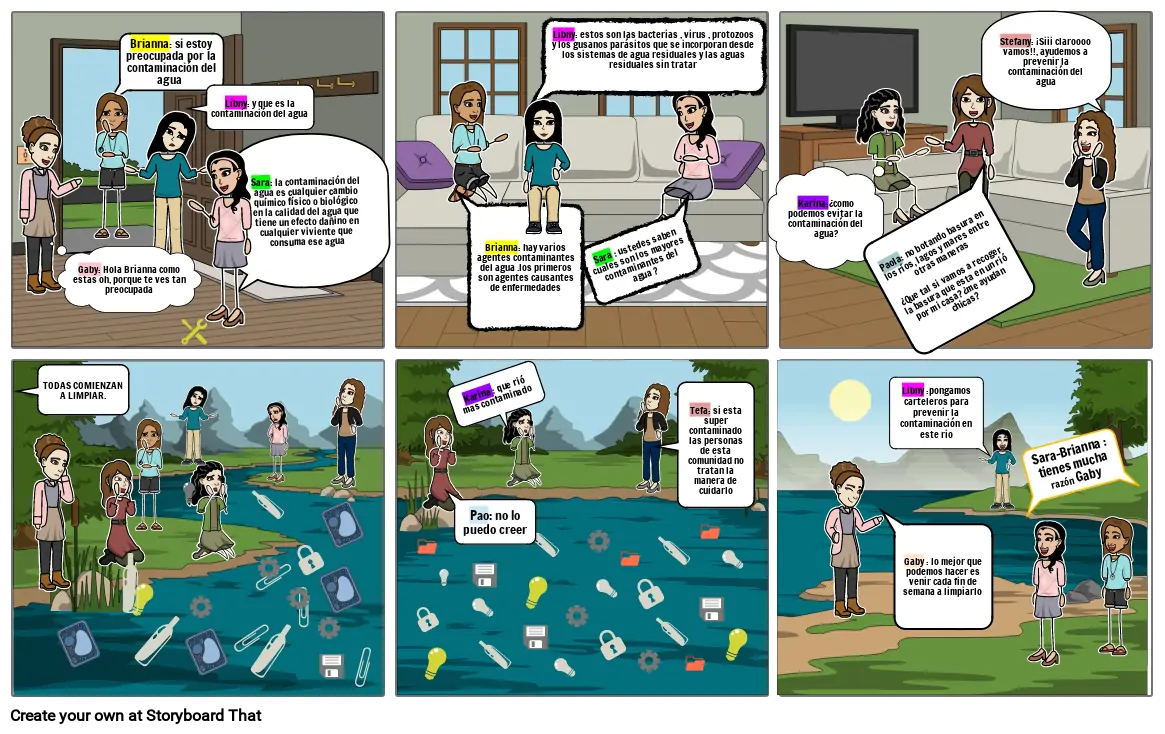 La Contaminacion De Agua Storyboard By 212908f2