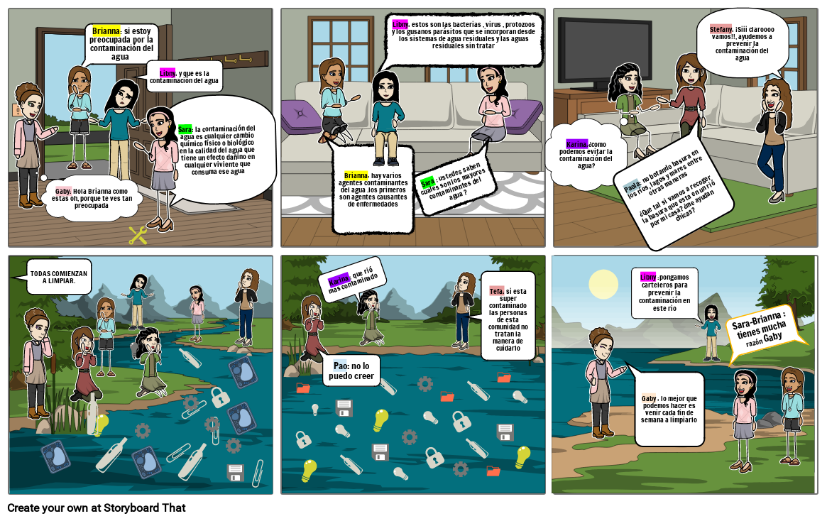 La Contaminacion De Agua Storyboard By 212908f2 9888