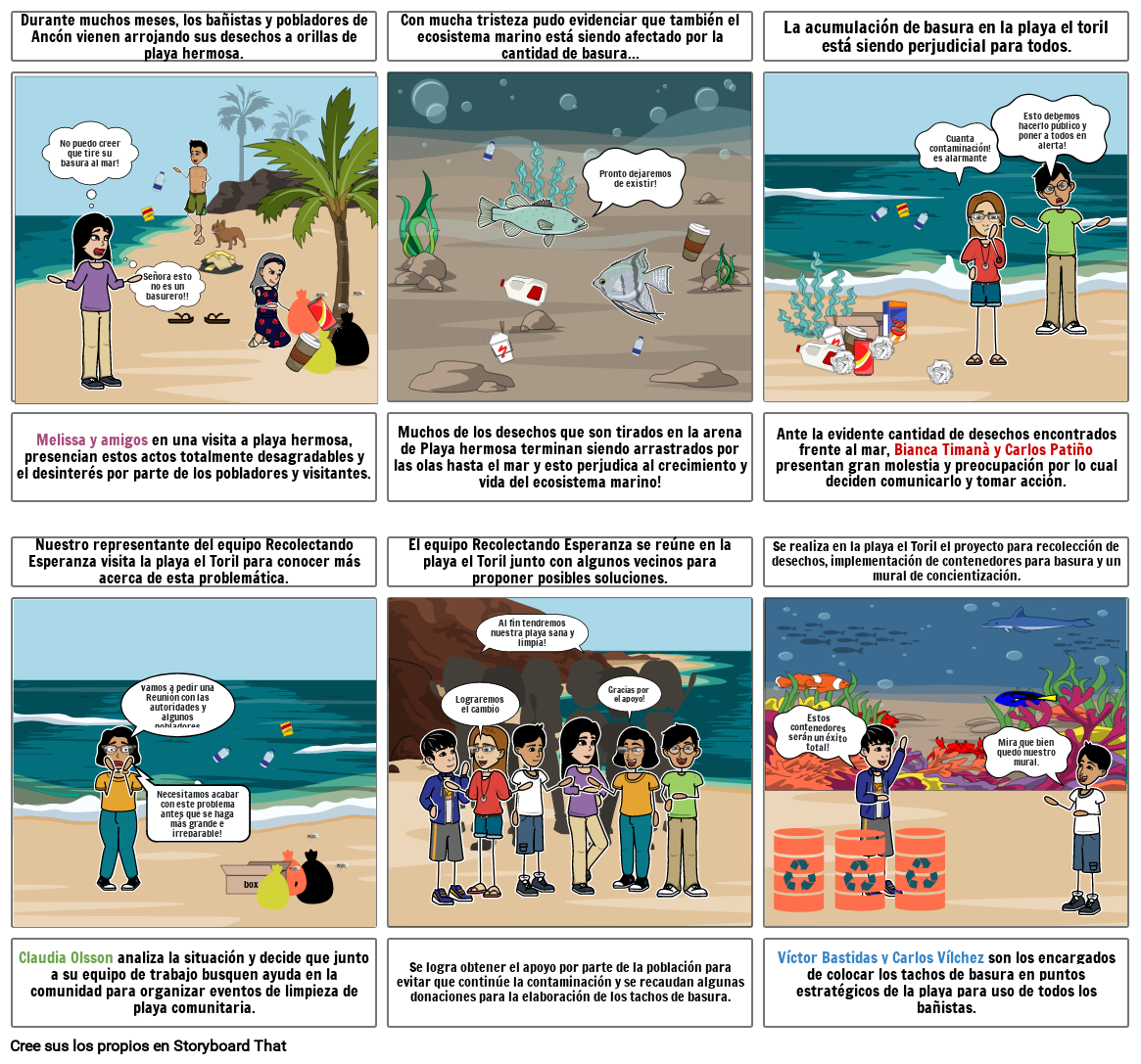 contaminación_playas Storyboard por 213e9ca5