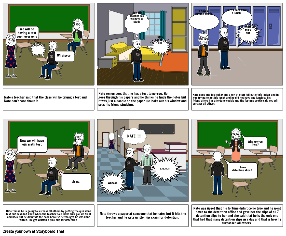nates hard time in school Storyboard by 21516e3b