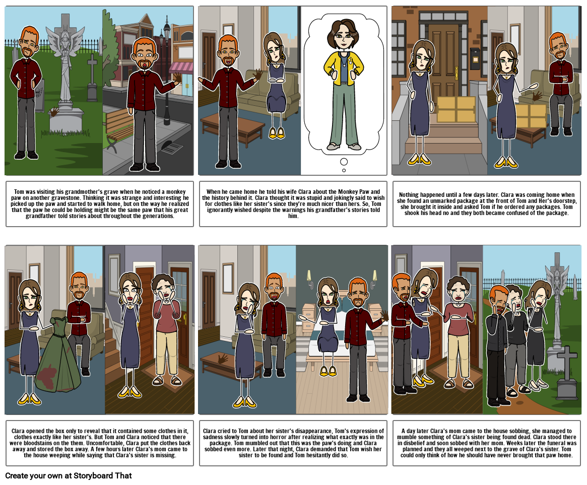 Monkey's Paw Storyboard by 2153b50b