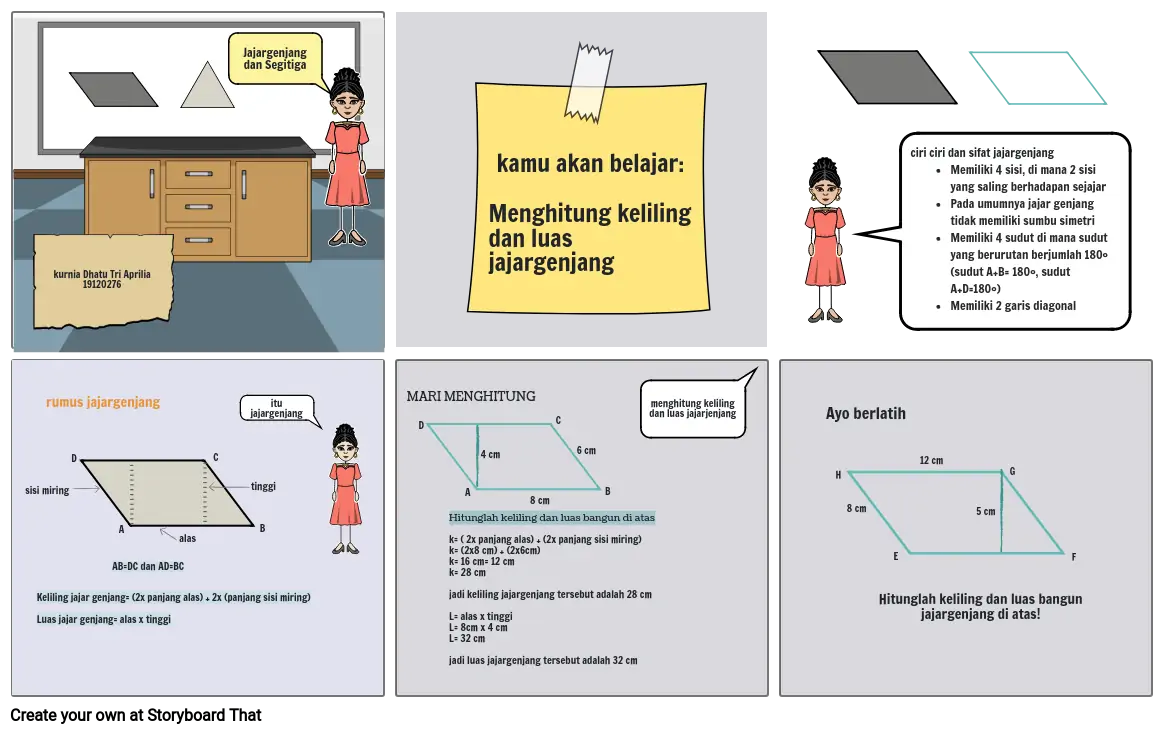 story board matematika, uas inovasi