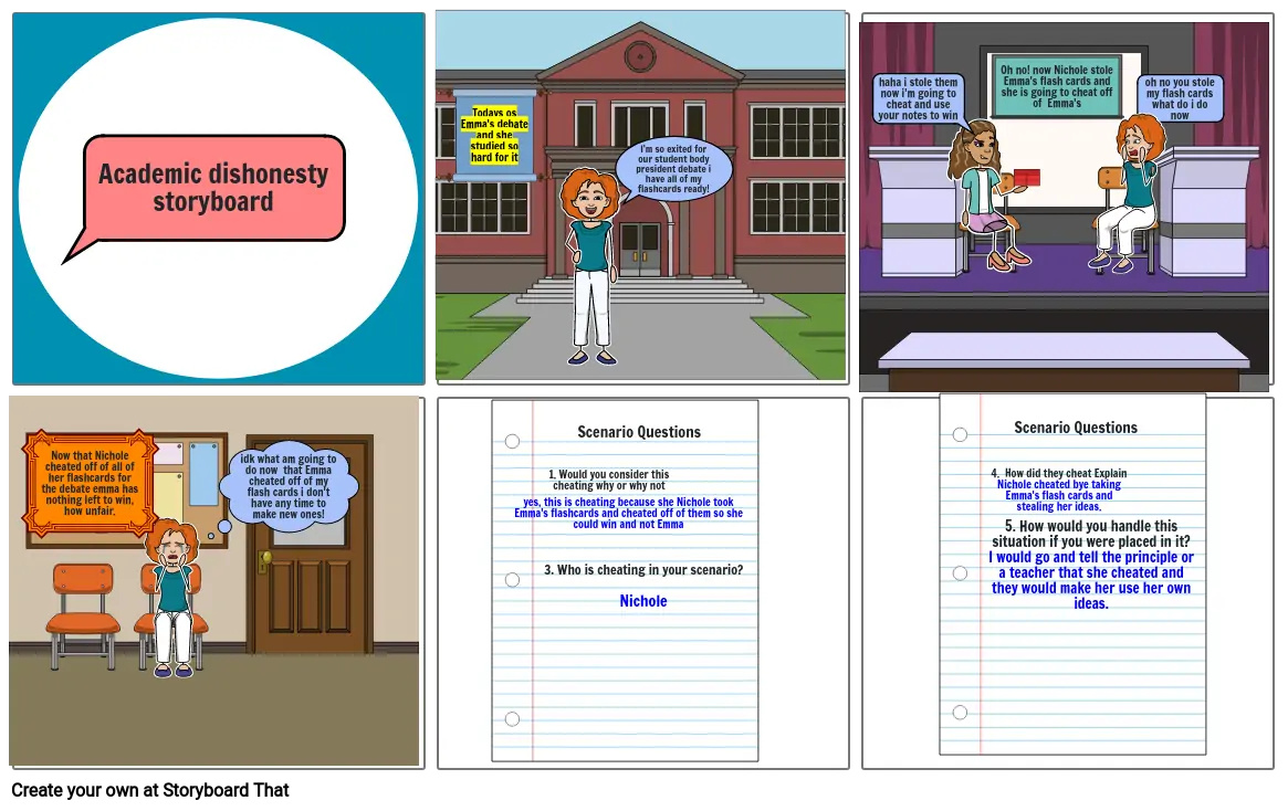 Academic Dishonesty Storyboard