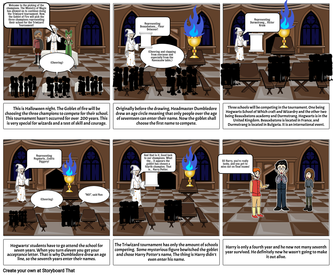 Goblet of Fire. Storyboard by 221f85c8