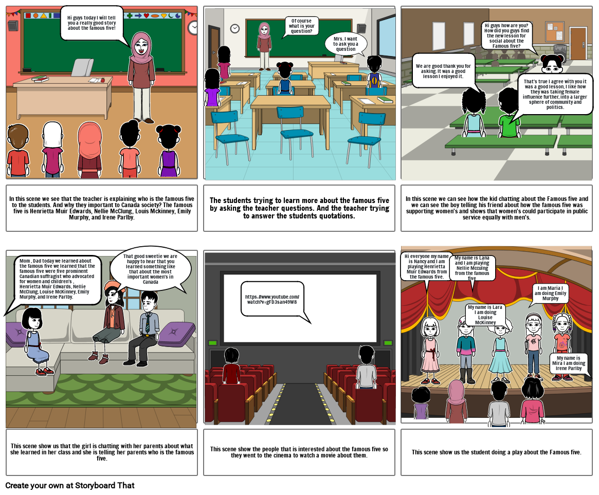 Heritage Minute (famous five) Storyboard by 2232c52b