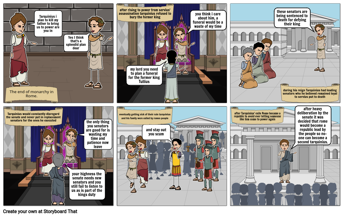 the fall of monarchy in rome Storyboard by 225429a3