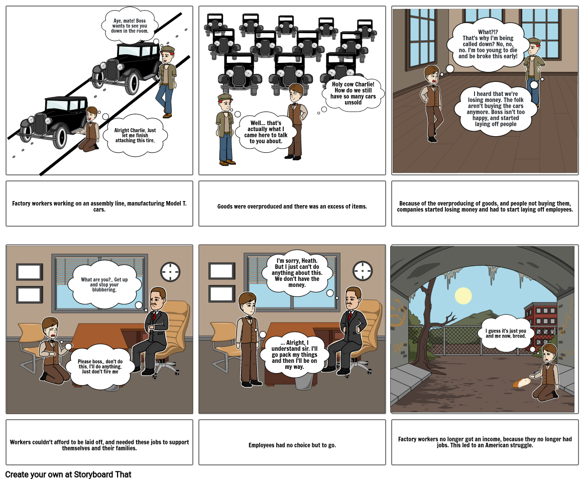 The great depression Storyboard by 229c169a