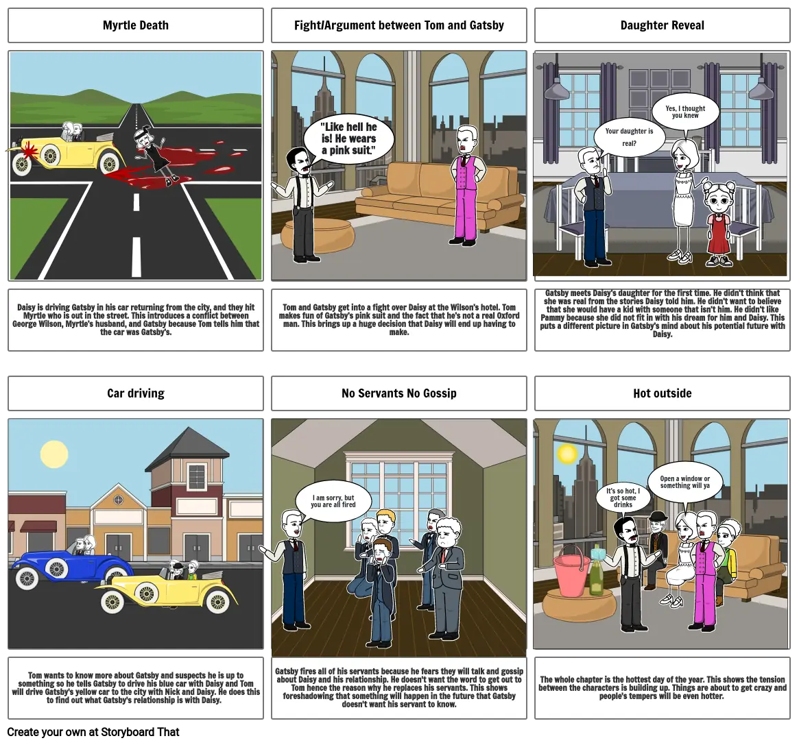 The Great Gatsby Storyboard