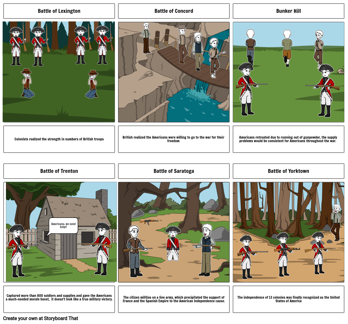 American Revolution Storyboard by 22cb3d8b
