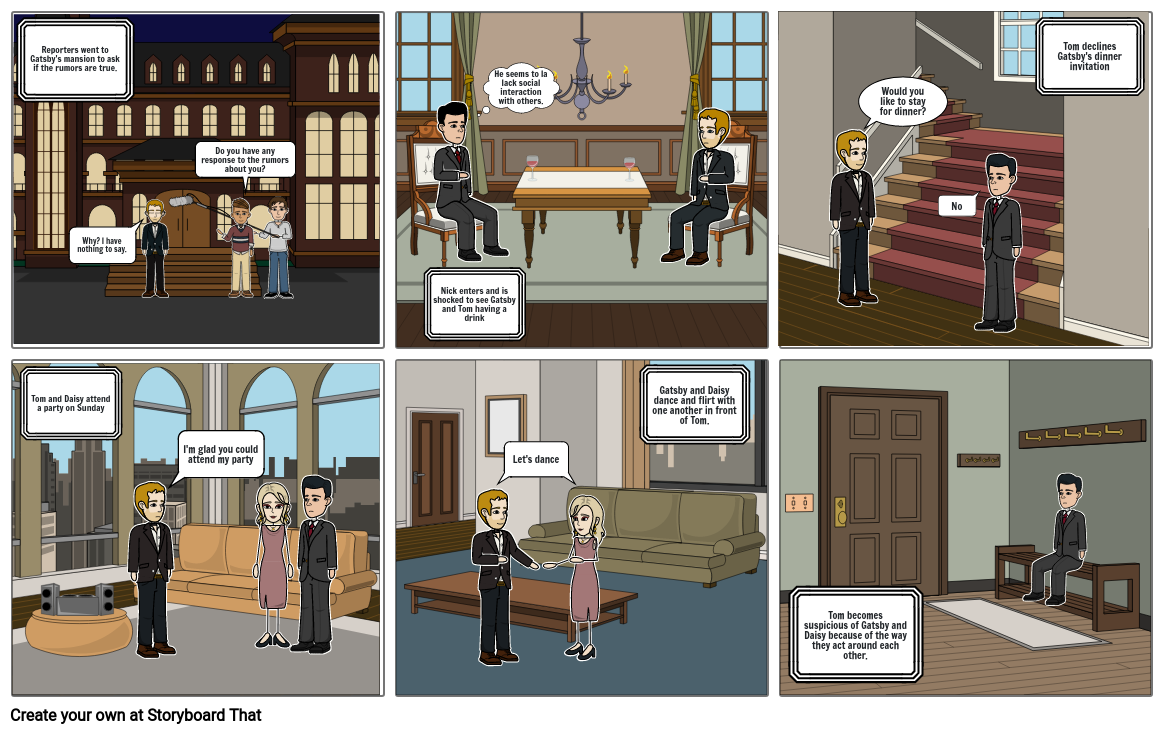 The Great Gatsby Storyboard by 23150