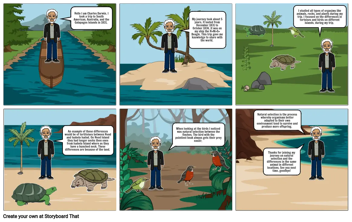 Charles Darwin Comic