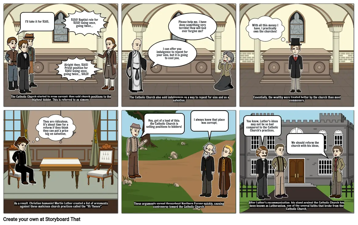 Protestant Reformation Comic Strip