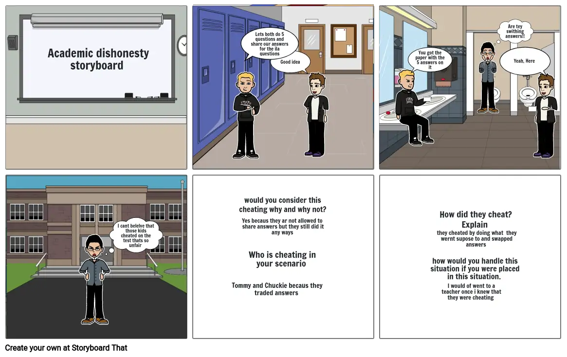 Academic Dishonesty Storyboard