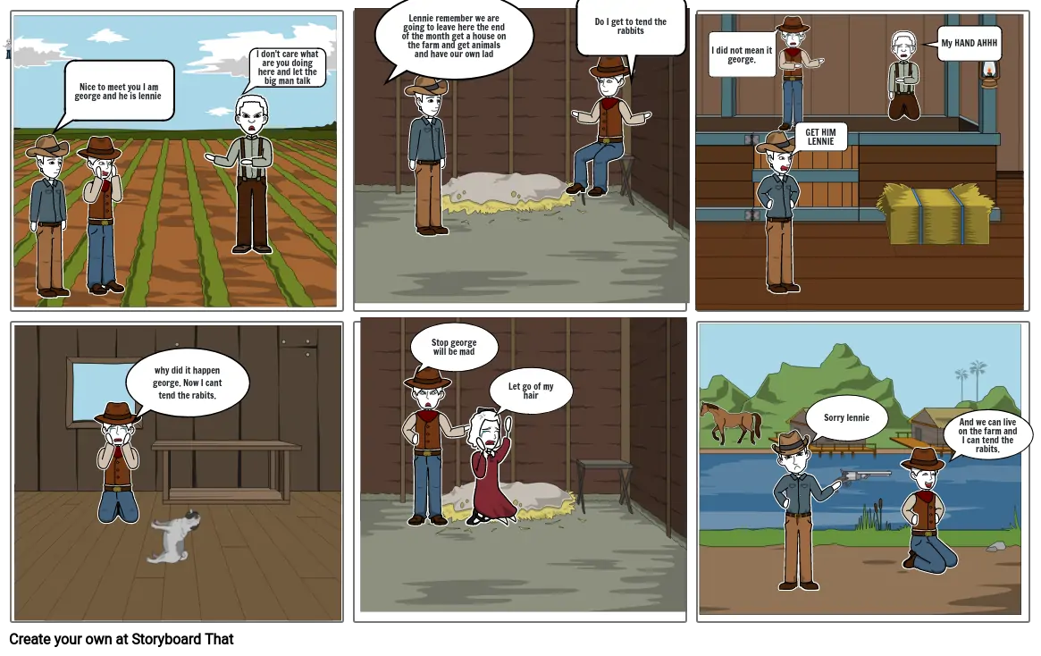 Of Mice and Men Comic Strip Project