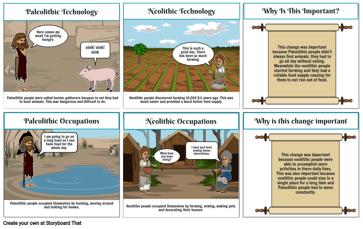 Neolithic V S Paleolithic Storyboard By 2489ea04 Neolithic V S Paleolithic Storyboard By 2489ea04