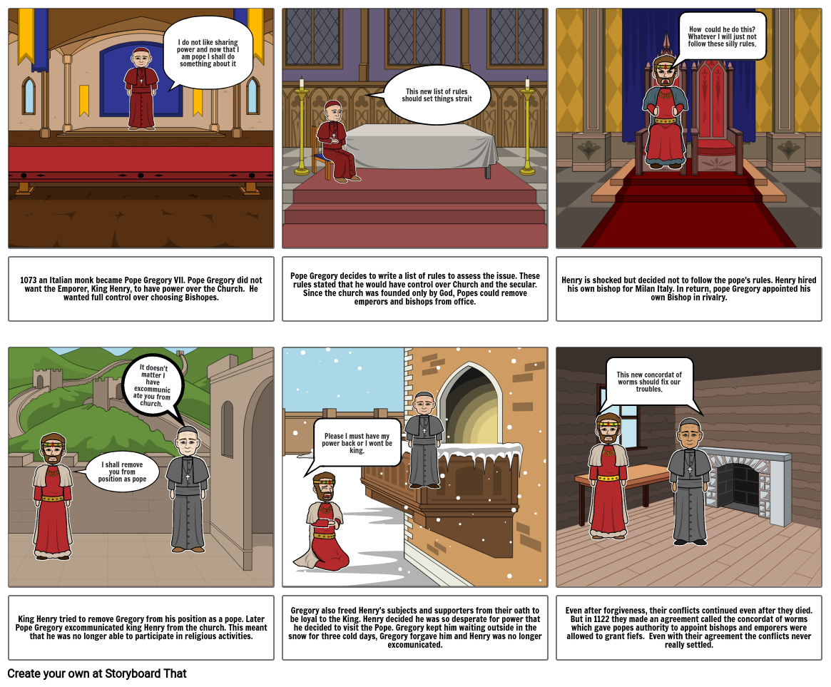 Popes VS Monarchs Storyboard by 24a0a560