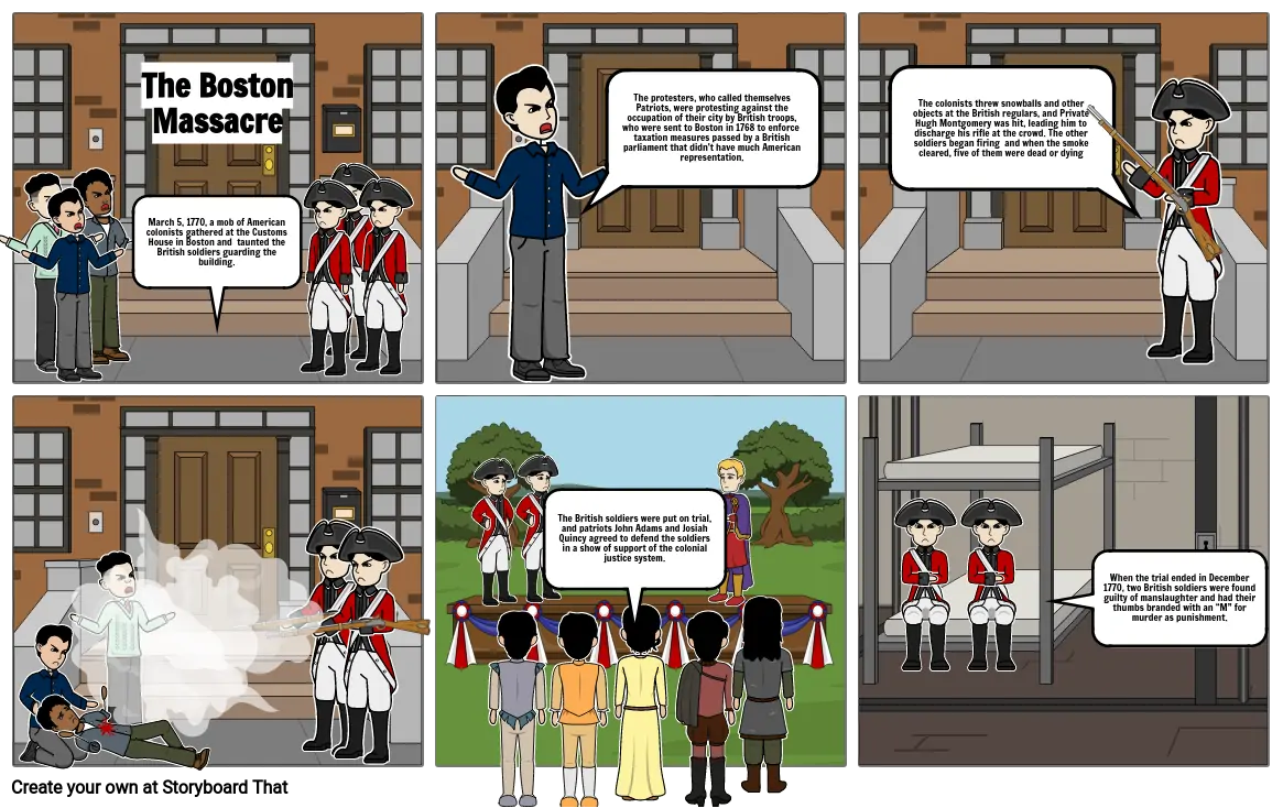 The Boston Massacre Storyboard von 24fa5887