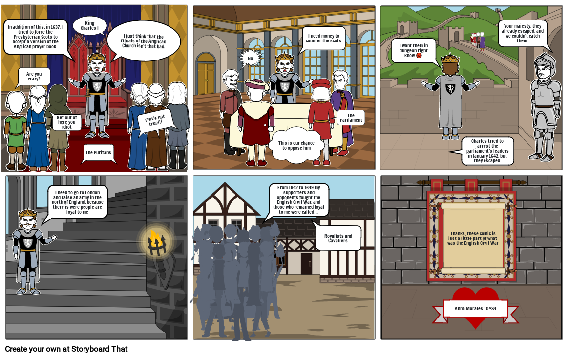 Comic English Civil War Anna Morales 10°S4 Storyboard