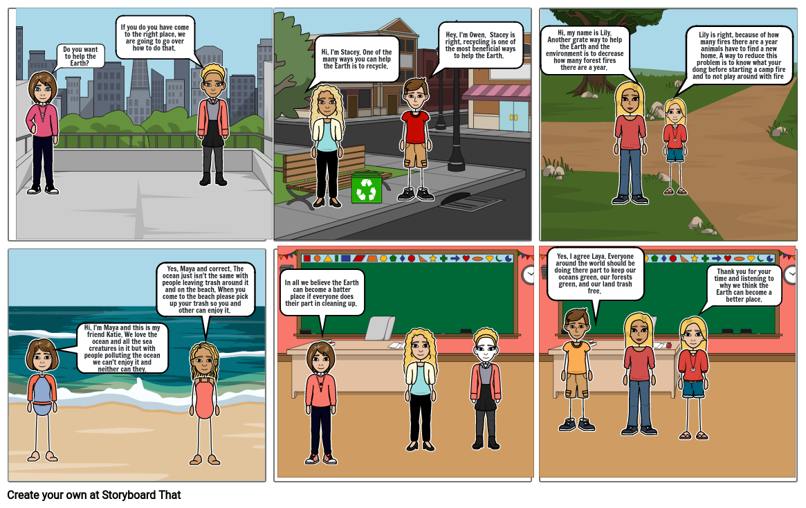 Ashlee&#39;s &quot;Save Earth&quot; comic strip