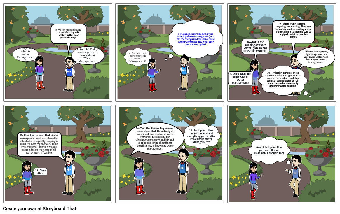 SST HOLIDAY HOMEWORK WATER MANAGEMENT Storyboard