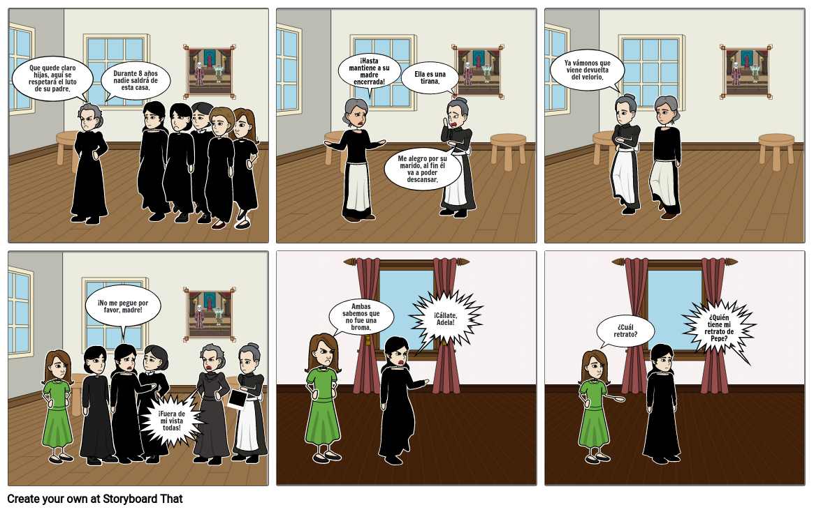 La casa de Bernarda Alba Storyboard by 257d5718